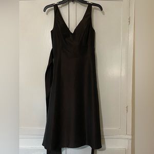 Ann Taylor Brown Formal Satin Twill Dress